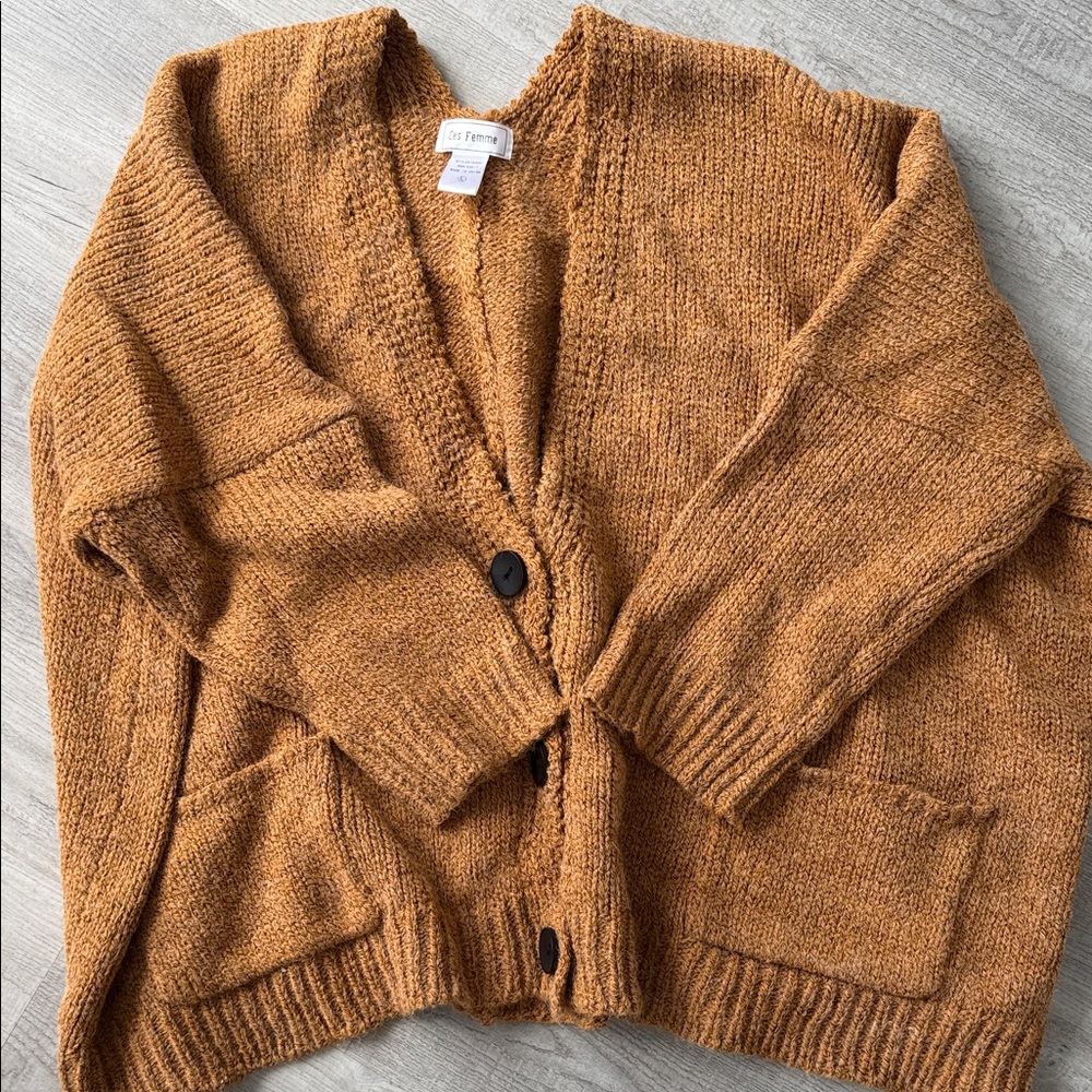 Ces Femme Warm Brown Cardigan